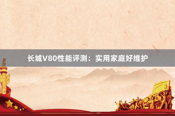 长城V80性能评测：实用家庭好维护